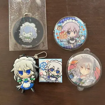 동방Project 이자요이 사쿠야 묶음 판매 5점 세트 캔뱃지 키링
