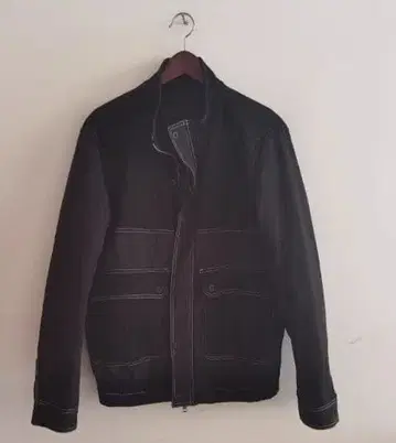 데님풍 싱글 라이더 자켓