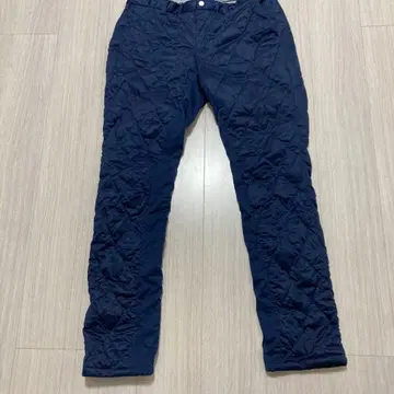 네이비 퀼팅 다운 골프 남성 바지