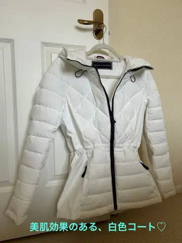 TOMMY HILFIGER 화이트 퀼팅 자켓