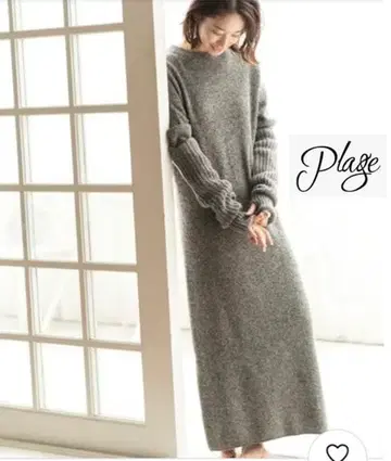 Plage 크루넥 캐시미어 혼방 원피스 암커버 포함
