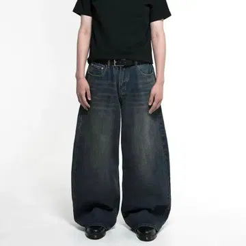 asapmode Washed Blue Super Baggy Jeans M