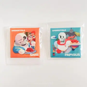 Undertale 게이머 팝콘 샌즈 파피루스 캔뱃지 특전