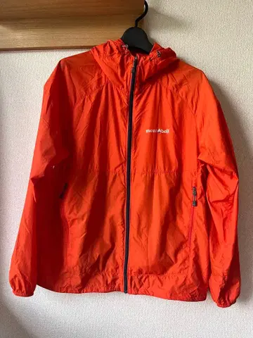 mont-bell 오렌지 후드 부착 마운틴 파카