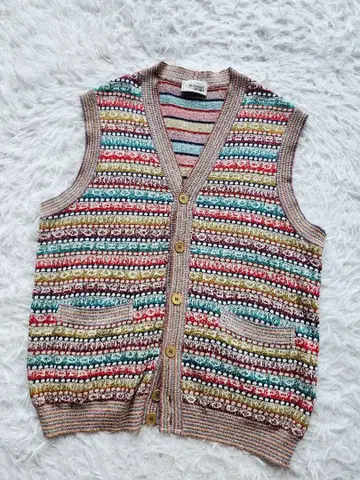 MISSONI 미쏘니 니트 베스트 멀티 컬러