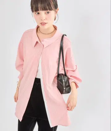 mystic 레이어드 스트라이프 드로스트 셔츠