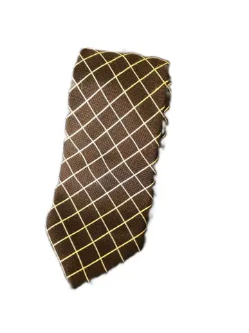 RITORENO 브라운 체크 무늬 넥타이
