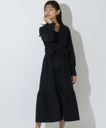 세일러 카라 티어드 원피스