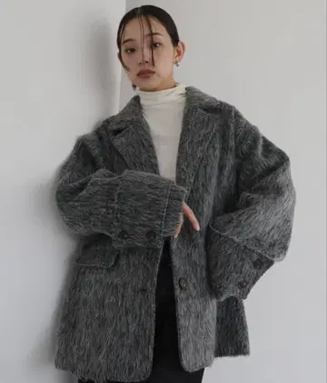 샤기 테일러드 코트 hellam