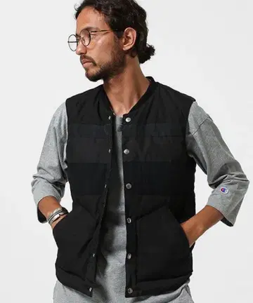 [ 새상품급 ] 나노 유니버스 x 니시카와 다운 리버시블 베스트 S