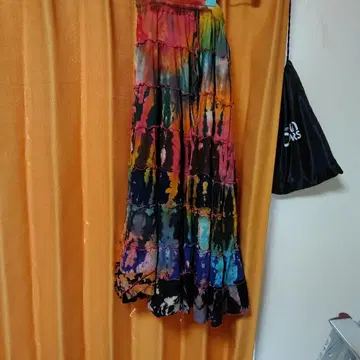 멀티 컬러 티어드 팬츠