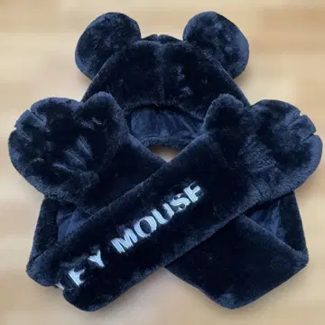 디즈니 리조트 미키 팬캡 머플러 장갑