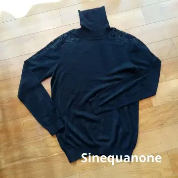 [ 새상품급 ] Sinequanone 블랙 터틀넥 스웨터 시네카논