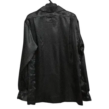 캘리포니아 라인 오픈 카라 셔츠 긴팔 셔츠 블랙 색상 XL 사이즈