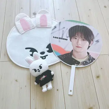 straykids leeknow 리노 리빗 봉제 인형 부채 케이스