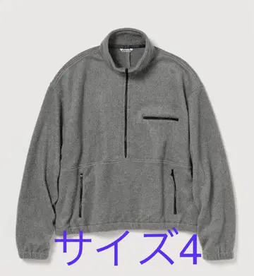 AURALEE PURESILK COMFORT FLEECE HALF ZIP