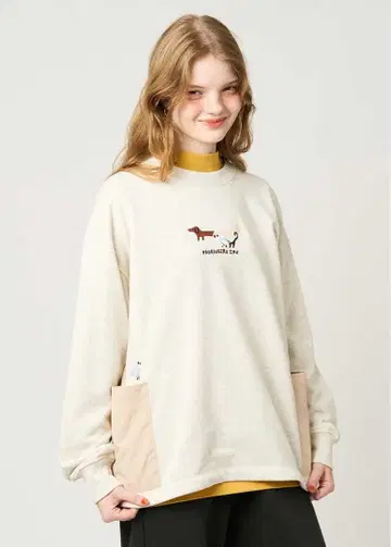 이번 시즌 그라니프 나 가스기루 이누 고스트 사이드 포켓 맨투맨 S