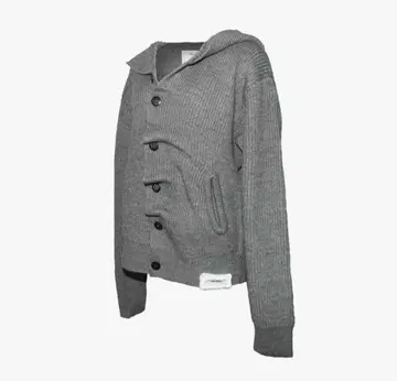 theredthread S button knit hoodie grey