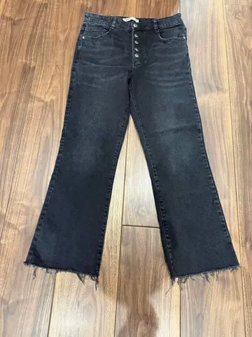 ZARA 블랙 부츠컷 데님 40