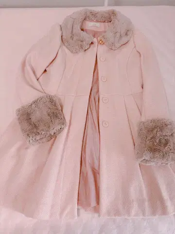 Littny 핑크 롱 코트 F 사이즈 히메 스타일