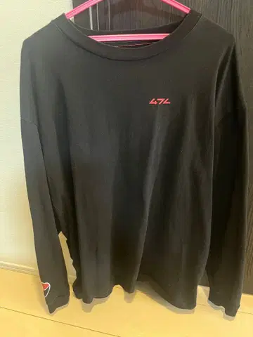 CODE47L 롱 슬리브 티셔츠 블랙 컬러 롱티 태국 쇼