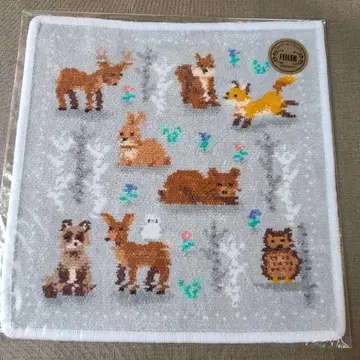[ 단종 ] 페이러 손수건 윈터 애니멀 라이트 그레이