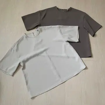 UNIQLO 반팔 셔츠 XL 그레이 베이지 2개 세트