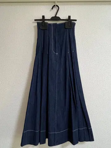 [ MERCURYDUO ] 데님 하이웨스트 롱 스커트