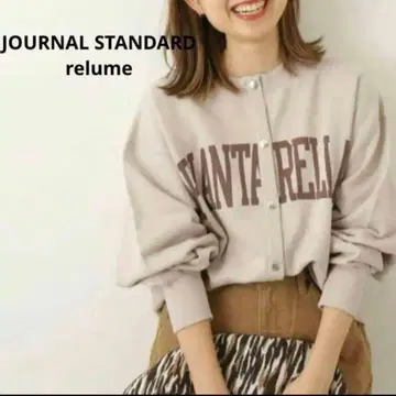 JOURNAL STANDARD 로고 맨투맨 숏 가디건 베이지