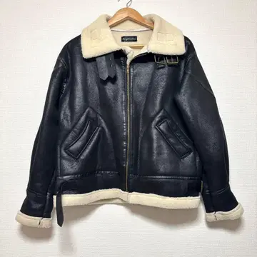 블랙 양가죽 무스탕 코트