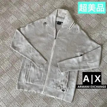 새상품급 Armani Exchange 브라운 베이지 지퍼 가디건