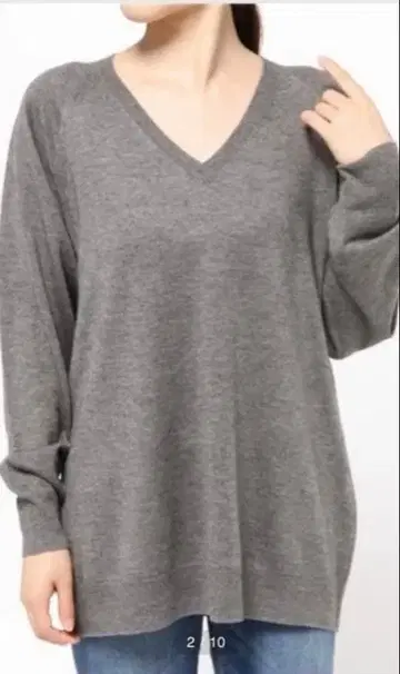 Whim Gazette 실크 캐시미어 V넥 풀오버