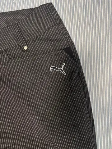 PUMA 스트라이프 골프 팬츠 여성용 블랙 w70