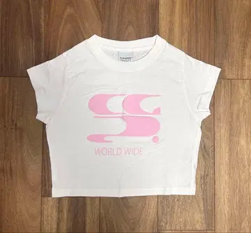 codegraphy 화이트 x 핑크 로고 T셔츠 S사이즈