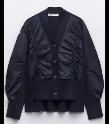 ZARA 콘트라스 니트 가디건