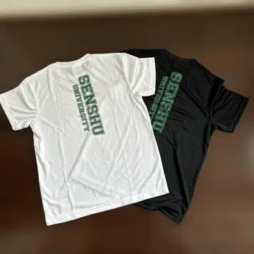 LIFEMAX 센슈대학 T셔츠 2색 세트 화이트와 블랙