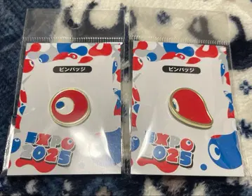 오사카 간사이 만박 EXPO 2025 코먀쿠 코미야쿠 핀 배지 2세트