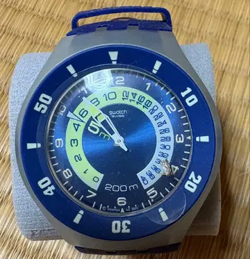 Swatch 다이버 워치 200m 아날로그 시계 파랑