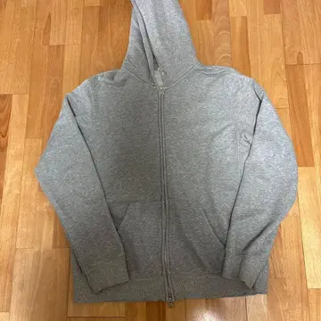 GU 그레이 더블 지퍼 후드티 후드 부착 후디 foodie