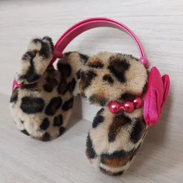 디즈니 미니 레오파드 무늬 귀도리