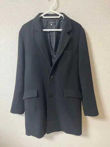 ANTIQULOTHES 블랙 체스터 코트 M