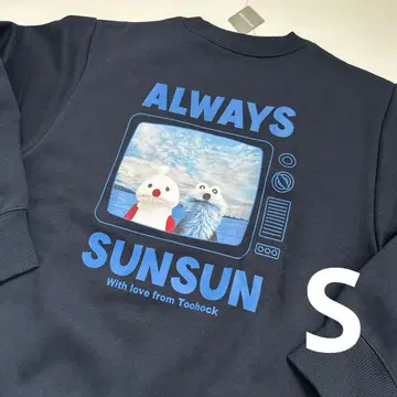 GU 순순 헤비웨이트 맨투맨 풀오버 네이비 S 트레이닝복