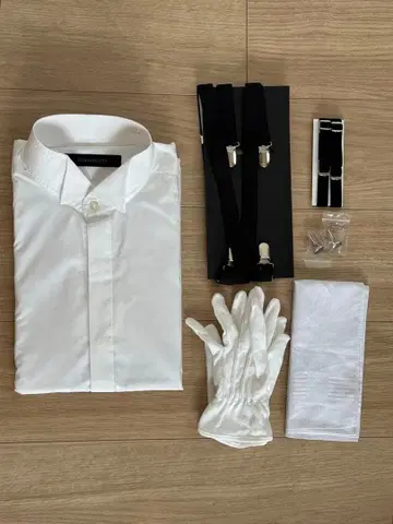 신랑 화이트 턱시도 셔츠 M 사이즈
