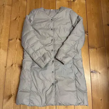 무인양품 그레이 베이지 롱 다운 코트 L 사이즈