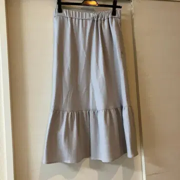 HAYAMA SUNDAY 플레어 스커트 라이트 그레이 모 100%