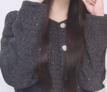 여성용 스팽글 트위드 자켓