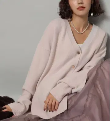 Arpege story 아쿠아 V 가디건 핑크 완판템