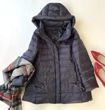 새상품급 언타이틀 화이트 덕 다운 워셔블 다운 코트 네이비 L