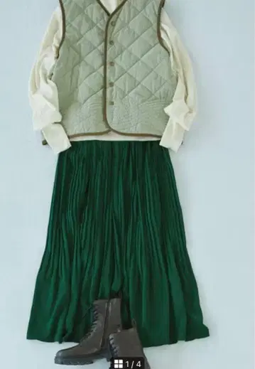 북유럽 생활 잡화점 / sosotto / 플리츠 스커트 / 그린