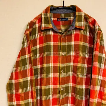 [ LL 사이즈! ] 캉골 플란넬 셔츠 체크 무늬 긴팔 셔츠